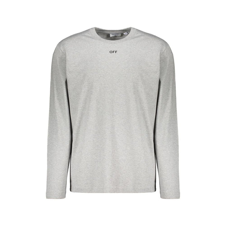 Off-White Gray Cotton T-Shirt
