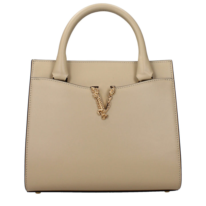 Versace Beige Leather Handbag