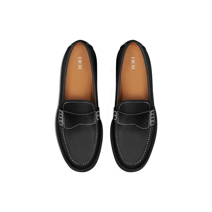 Dior Black Calfskin Slip-On Loafers