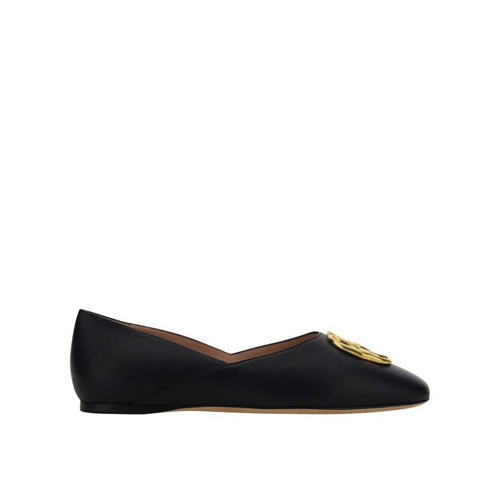 Bally Black Calfskin Ballet Flats