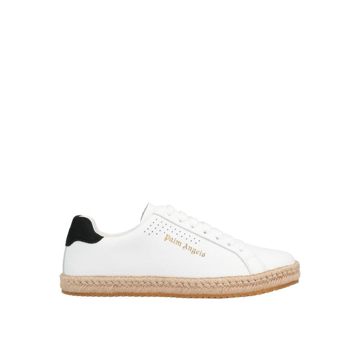 Palm Angels White Calfskin Platform Sneakers