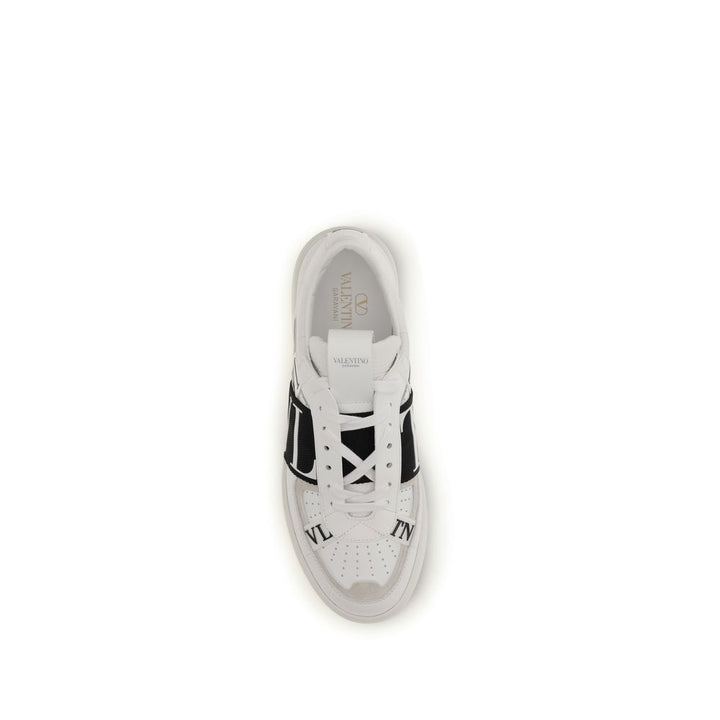 Valentino Garavani White Calf Leather Bos Taurus Low Top Sneakers