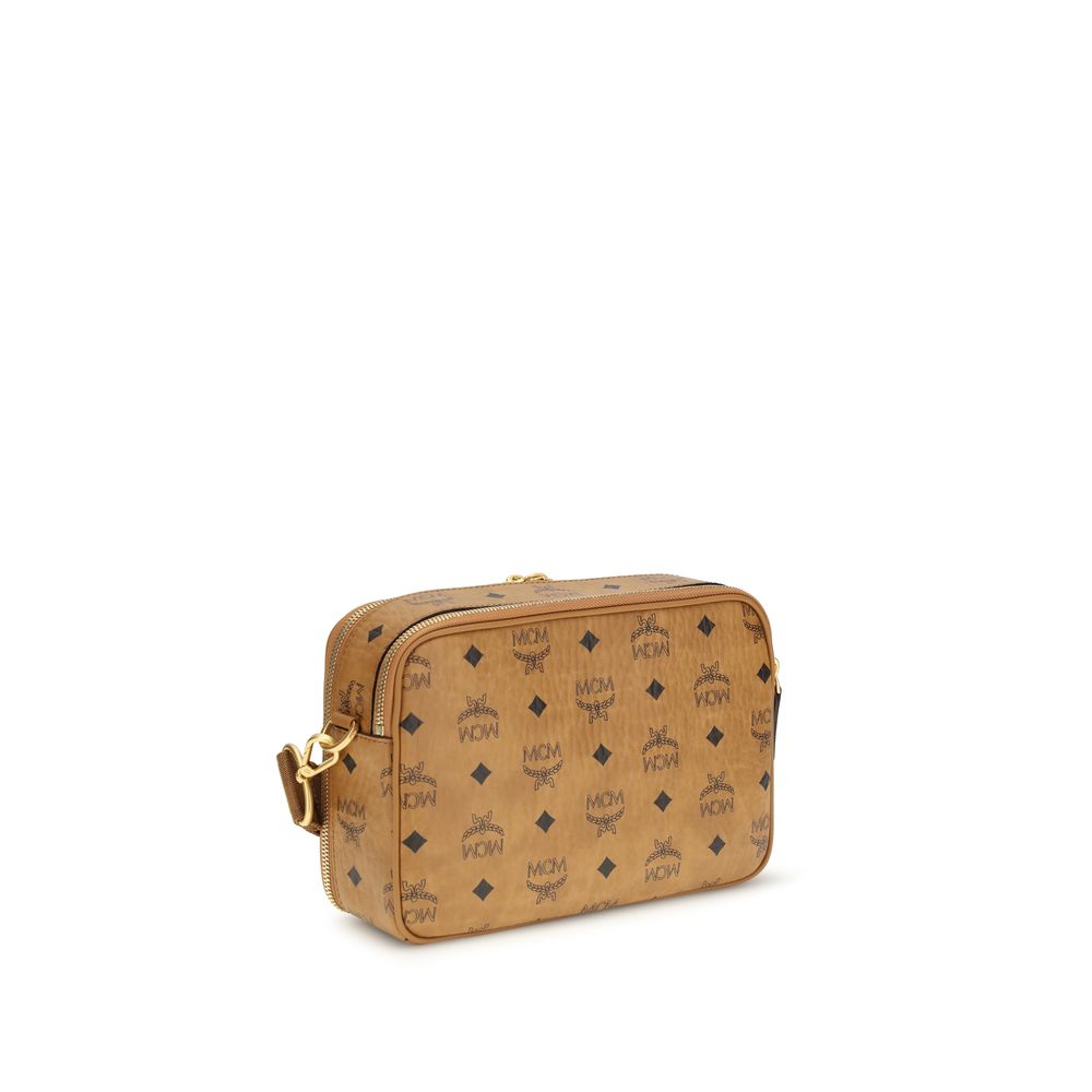 MCM Beige Fabric Shoulder Bag