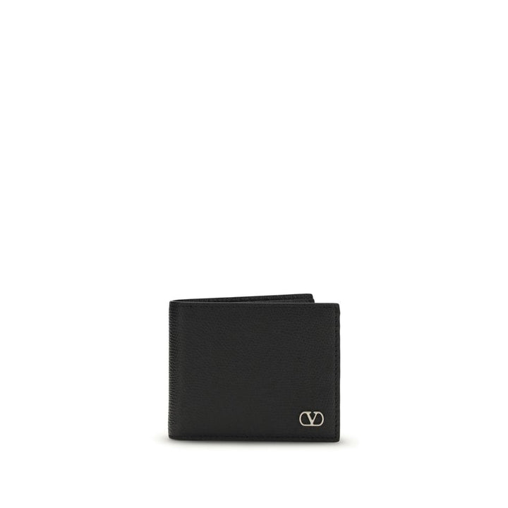 Valentino Garavani Black Calf Leather Bos Taurus Wallet