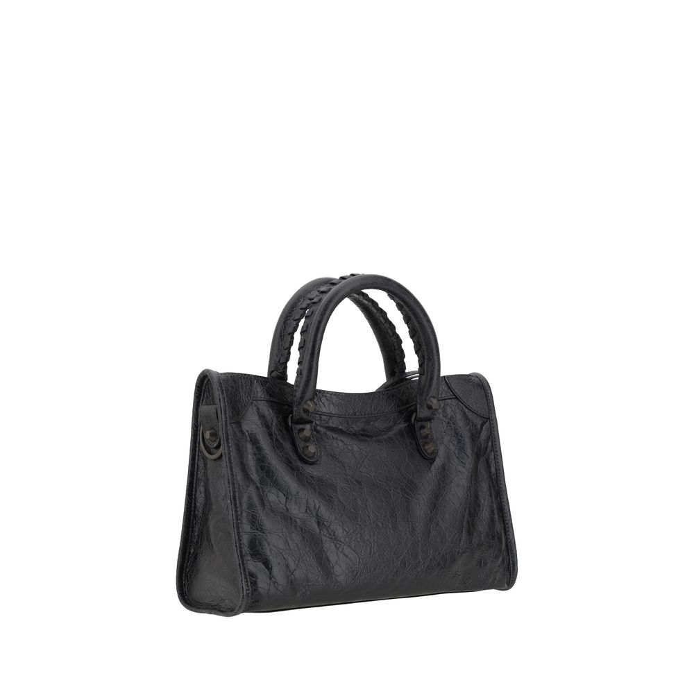 Balenciaga Black Calf Leather Bos Taurus Shoulder Bag