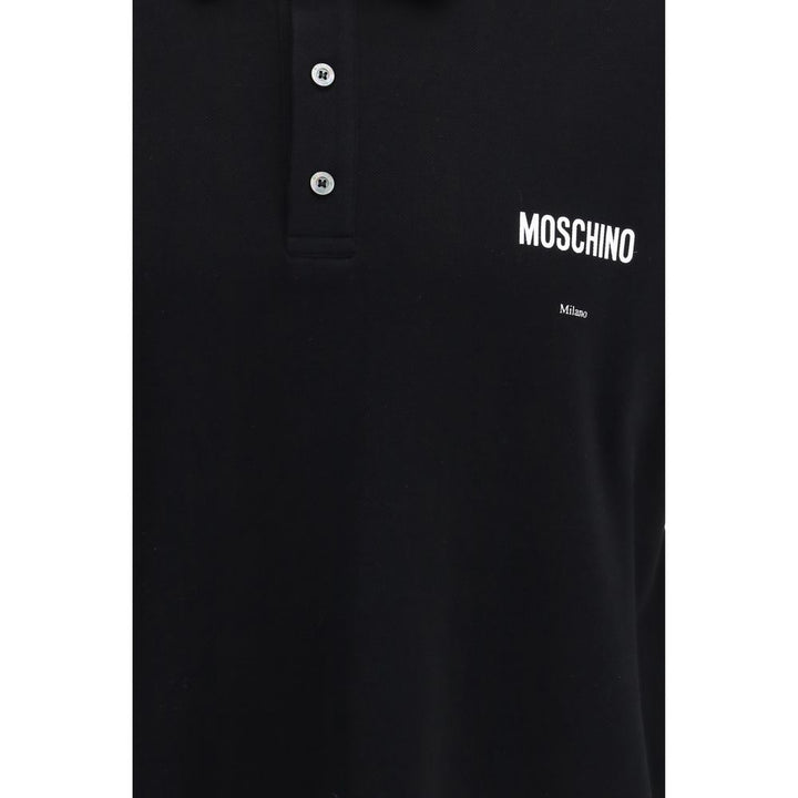 Moschino Black Cotton Polo Shirt