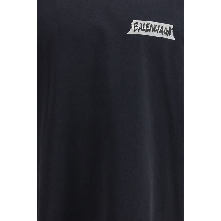 Balenciaga Black Cotton T-Shirt