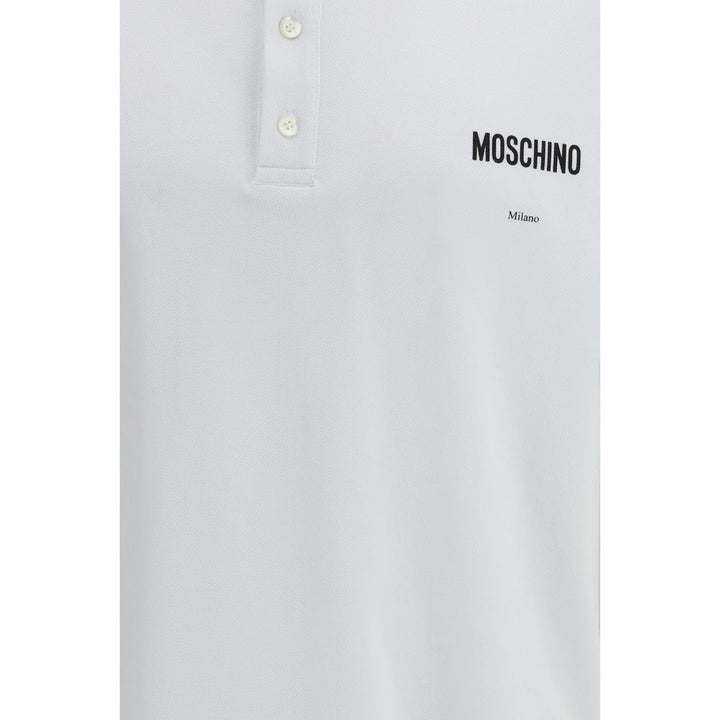 Moschino White Cotton Polo Shirt