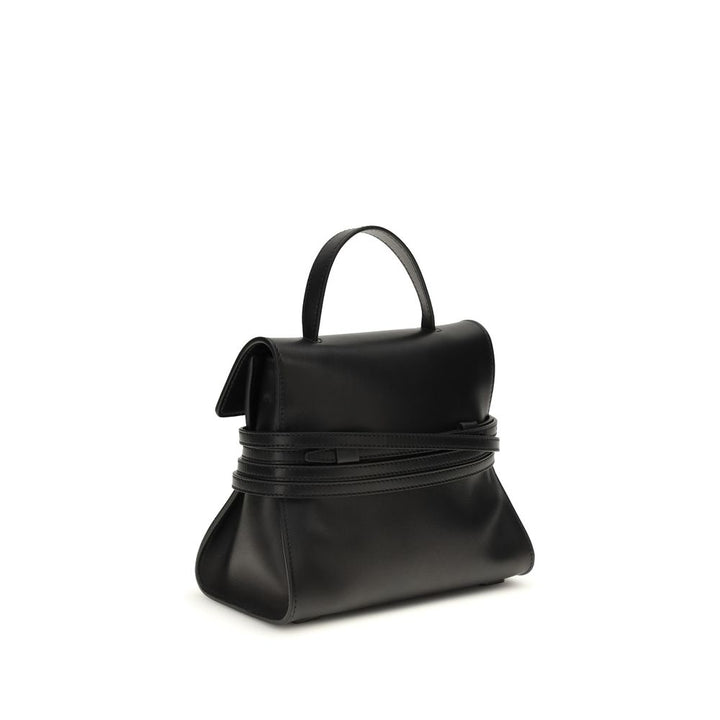 Moschino Black Calf Leather Bos Taurus Handbag