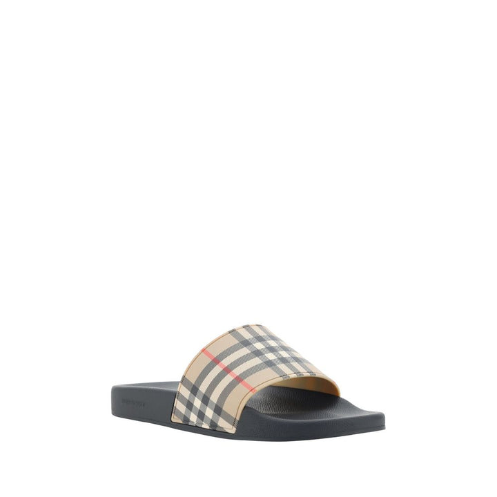 Burberry Brown Rubber Flat Sandals