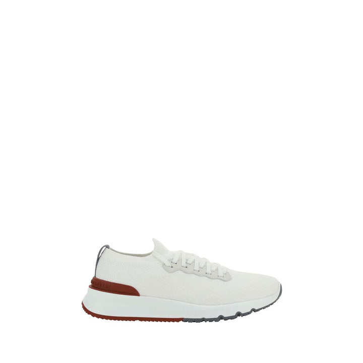 Brunello Cucinelli White Cotton Low Top Sneakers