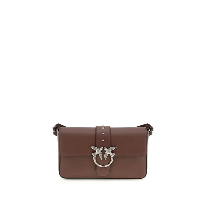 PINKO Brown Leather Shoulder Bag
