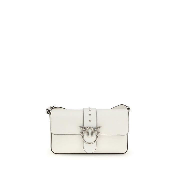 PINKO White Leather Shoulder Bag