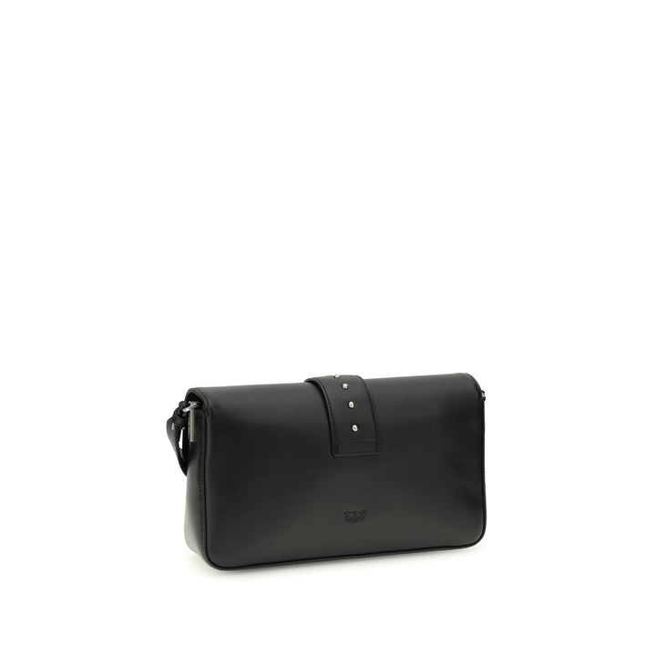 PINKO Black Leather Shoulder Bag