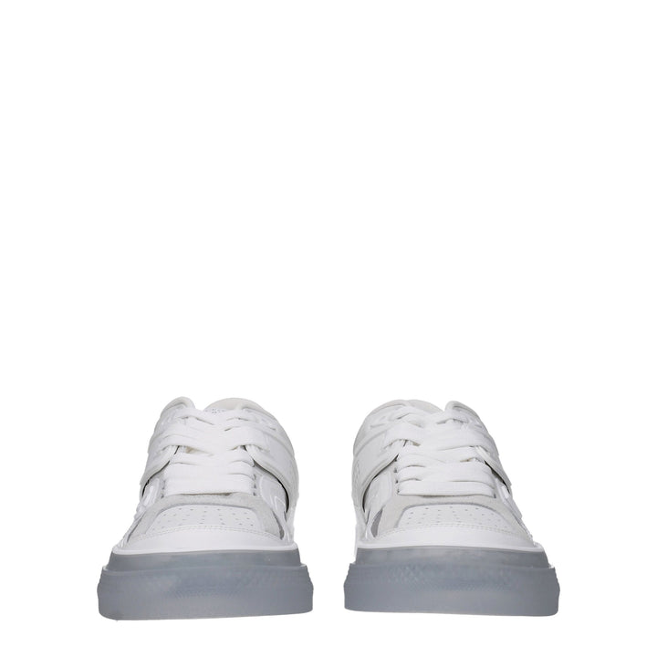 Dolce & Gabbana White Leather Low Top Sneakers