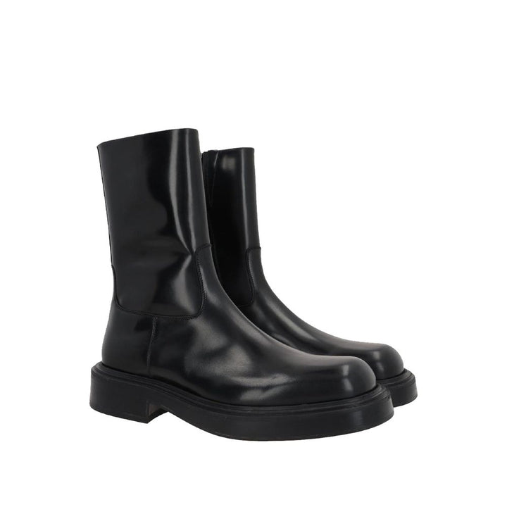 Salvatore Ferragamo Black Calfskin Ankle Boots