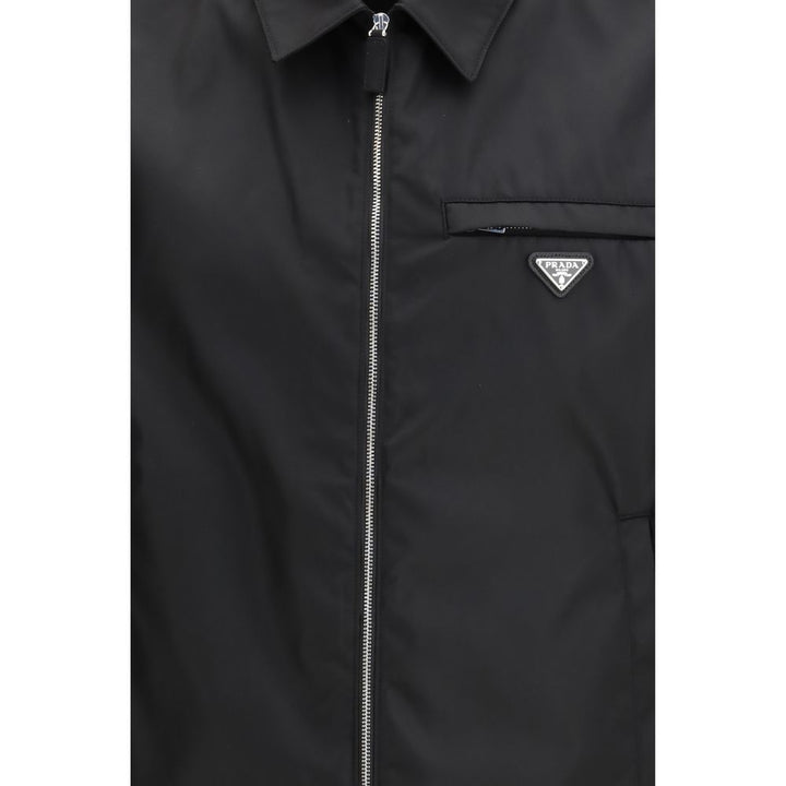 Prada Black Recycled Polyamide Full-Length Jacket