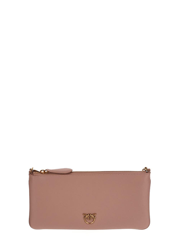 Pinko Horizontal Flat Bag In Leather
