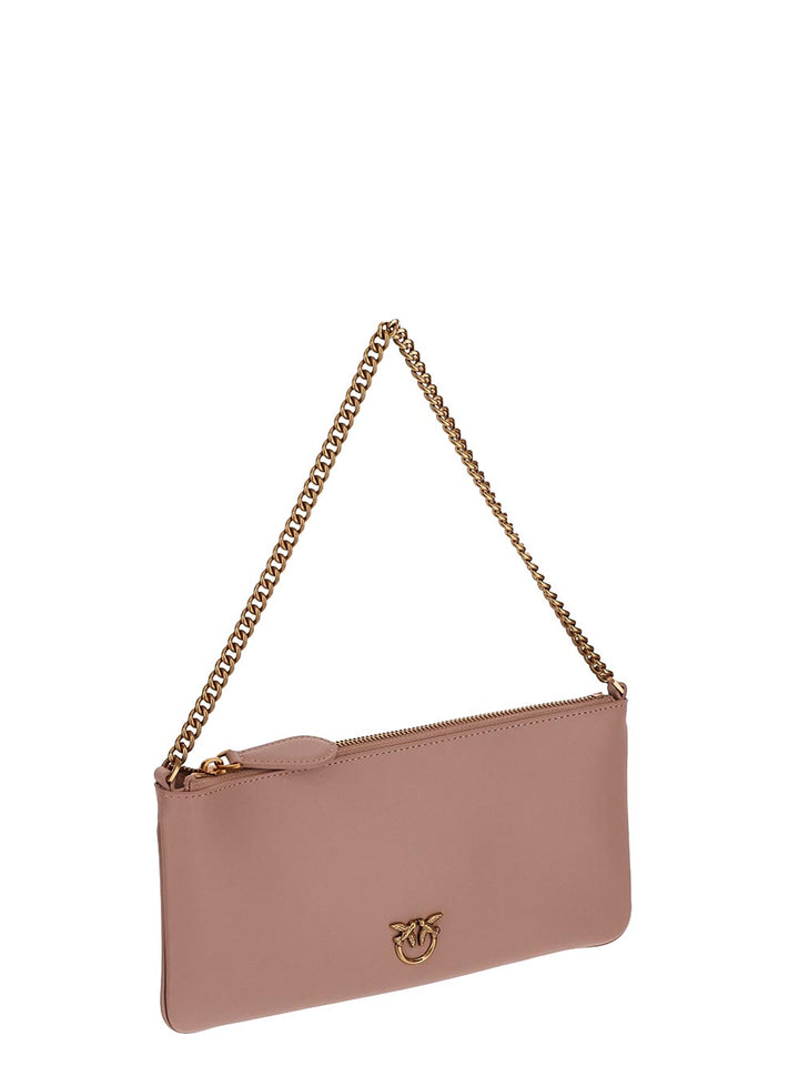 Pinko Horizontal Flat Bag In Leather