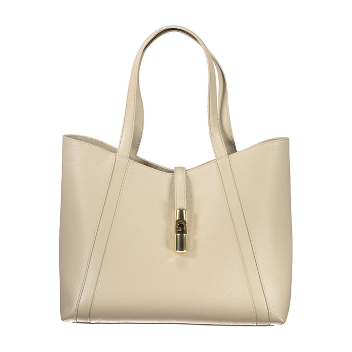 Furla Beige Leather Women Handbag