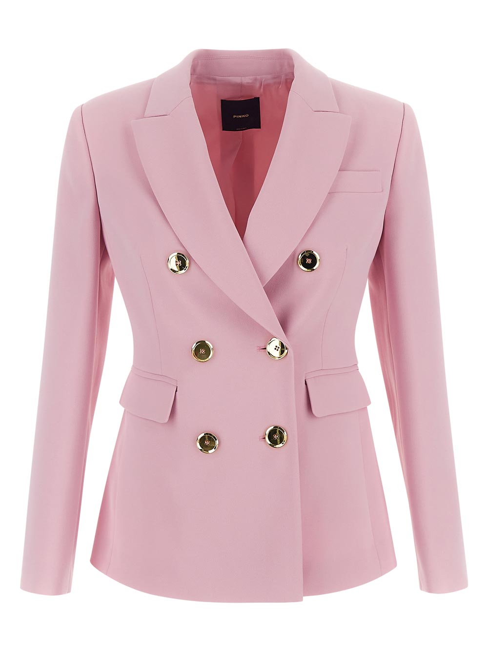 Pinko Double-Breasted Blazer With Metal Buttons