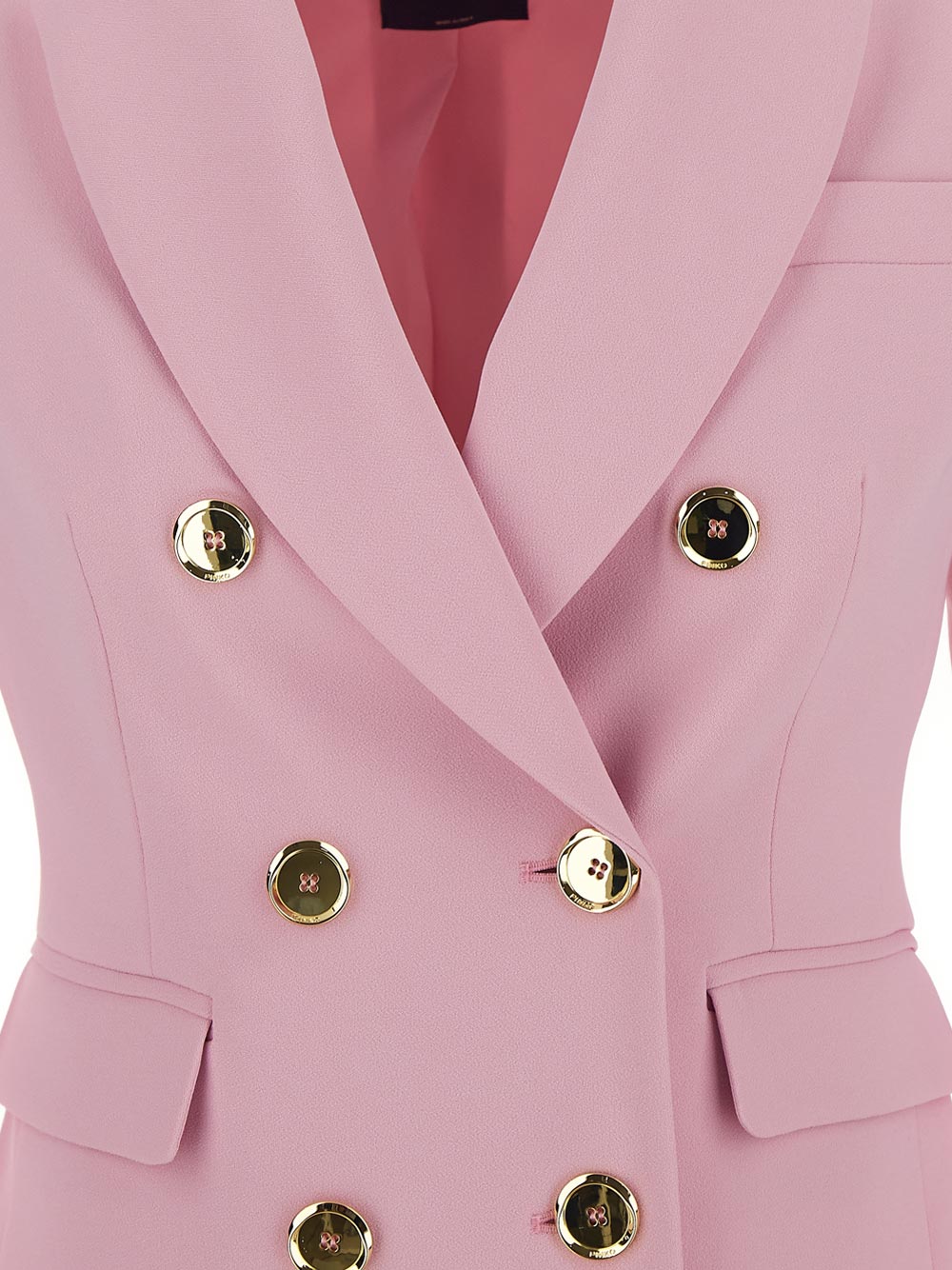 Pinko Double-Breasted Blazer With Metal Buttons