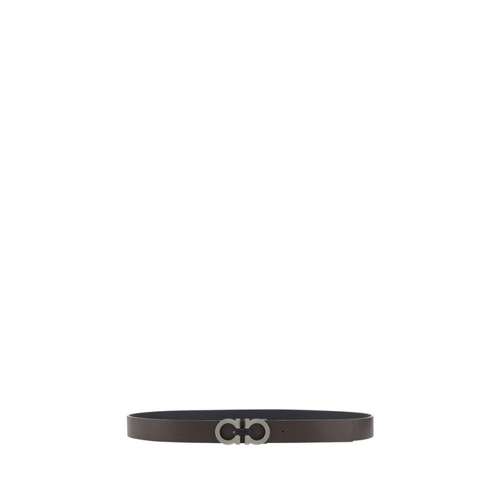 Ferragamo Black Calf Leather Bos Taurus Regular Belt