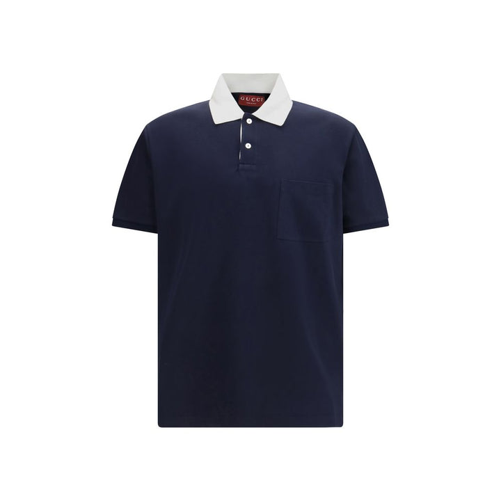 Gucci Blue Cotton Polo Shirt