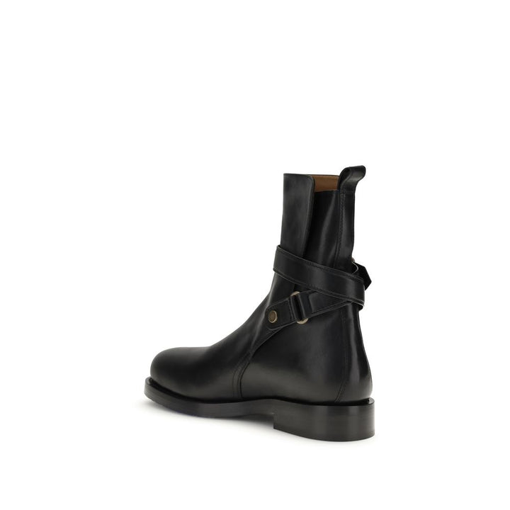 Burberry Black Calf Leather Bos Taurus Ankle Boots
