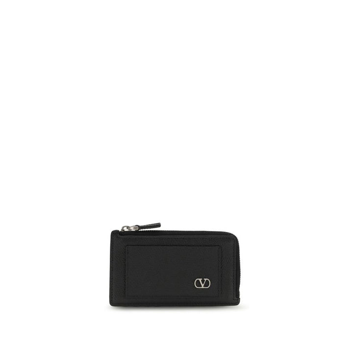 Valentino Garavani Black Calf Leather Bos Taurus Wallet