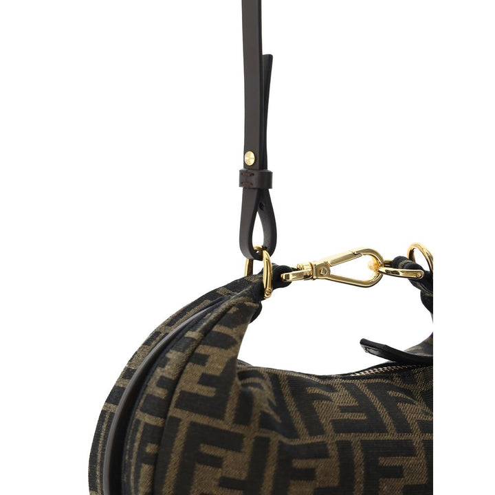 Fendi Brown Fabric Shoulder Bag
