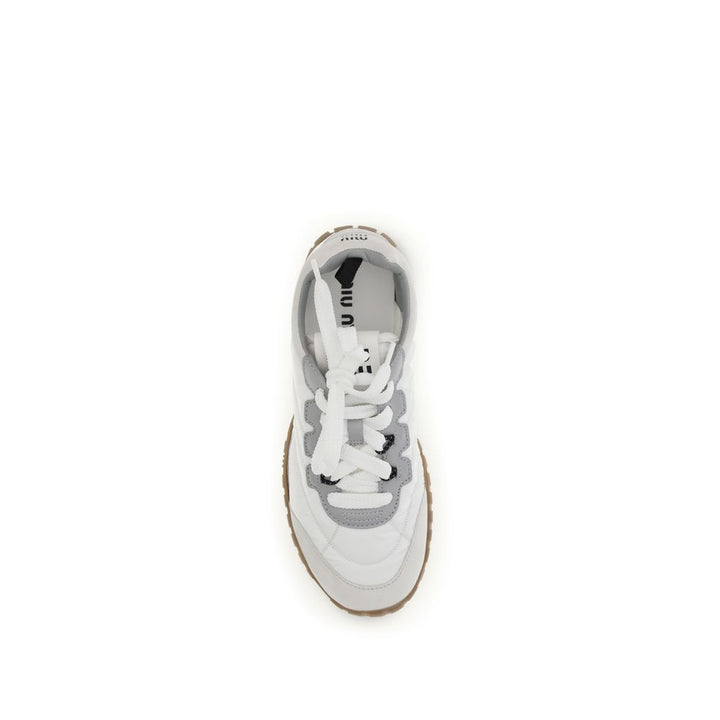 Miu Miu White Polyamide Athletic Sneakers