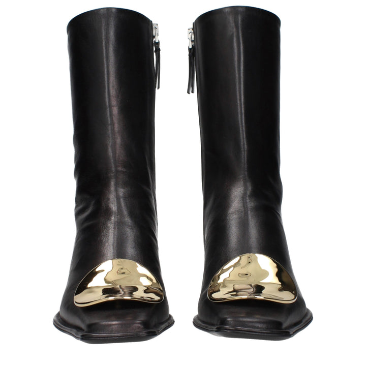 Jil Sander Black Leather Ankle Boots