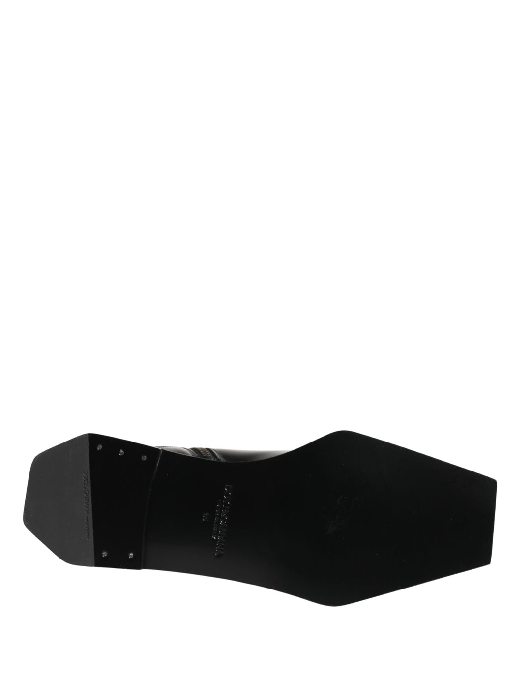 Dolce & Gabbana Black Leather Zip Closure Ankle Boots Shoes