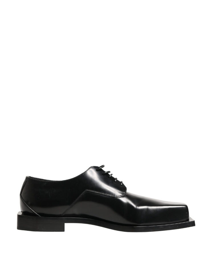 Dolce & Gabbana Black Matte Lace-Up Leather Dress Derby Shoes