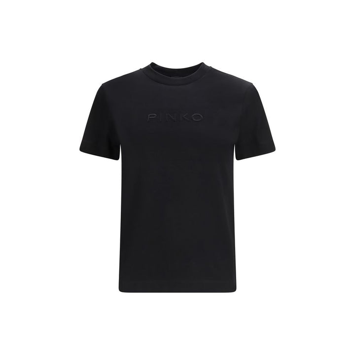 PINKO Black Cotton T-Shirt