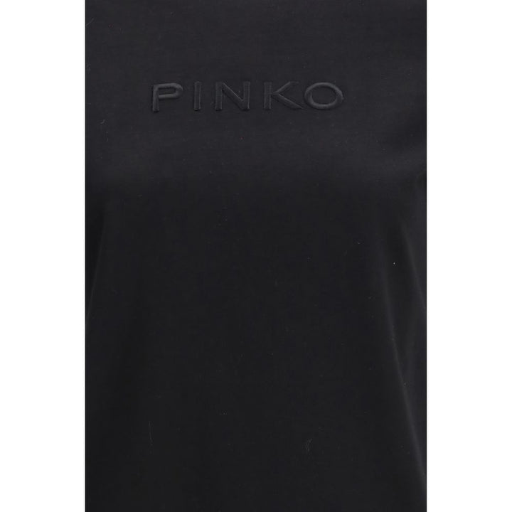 PINKO Black Cotton T-Shirt
