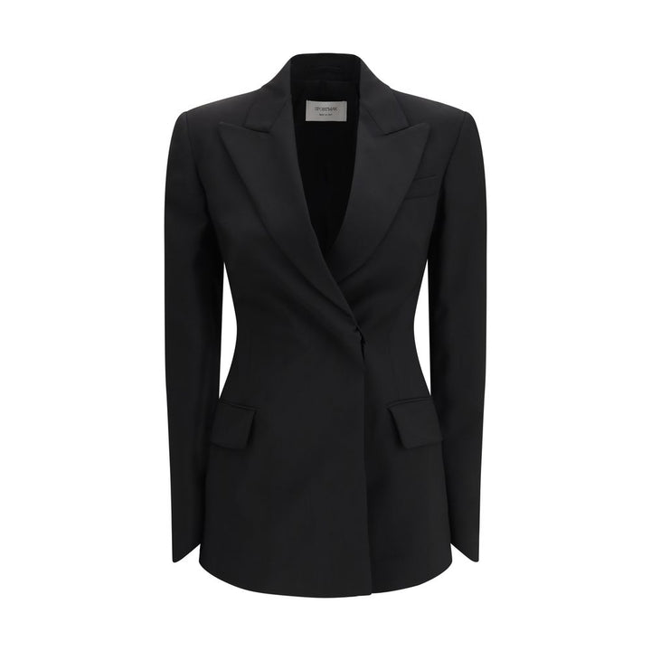Max Mara Black Fleece Wool Blazer