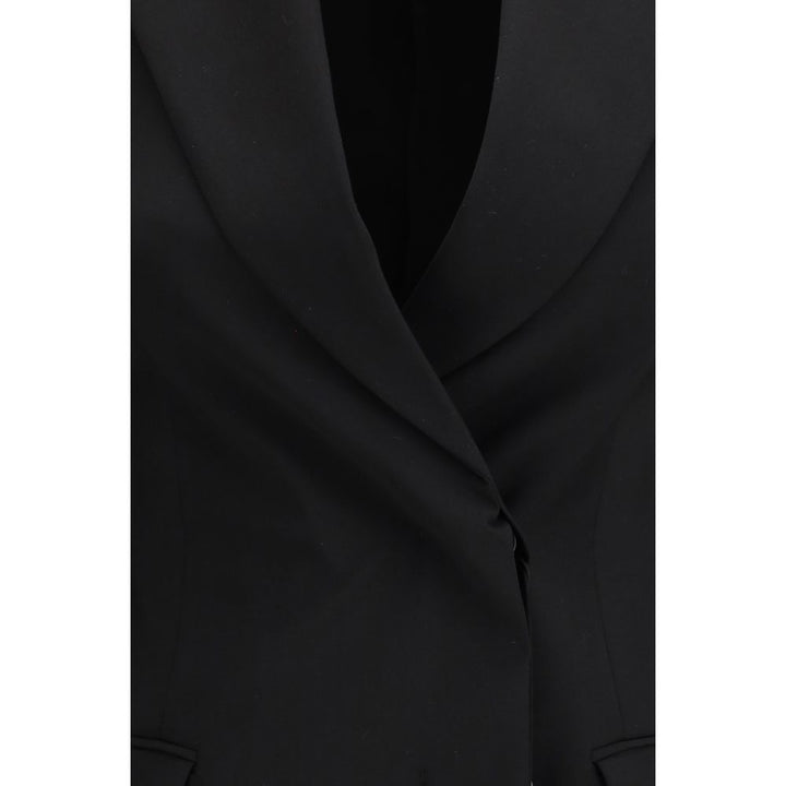 Max Mara Black Fleece Wool Blazer