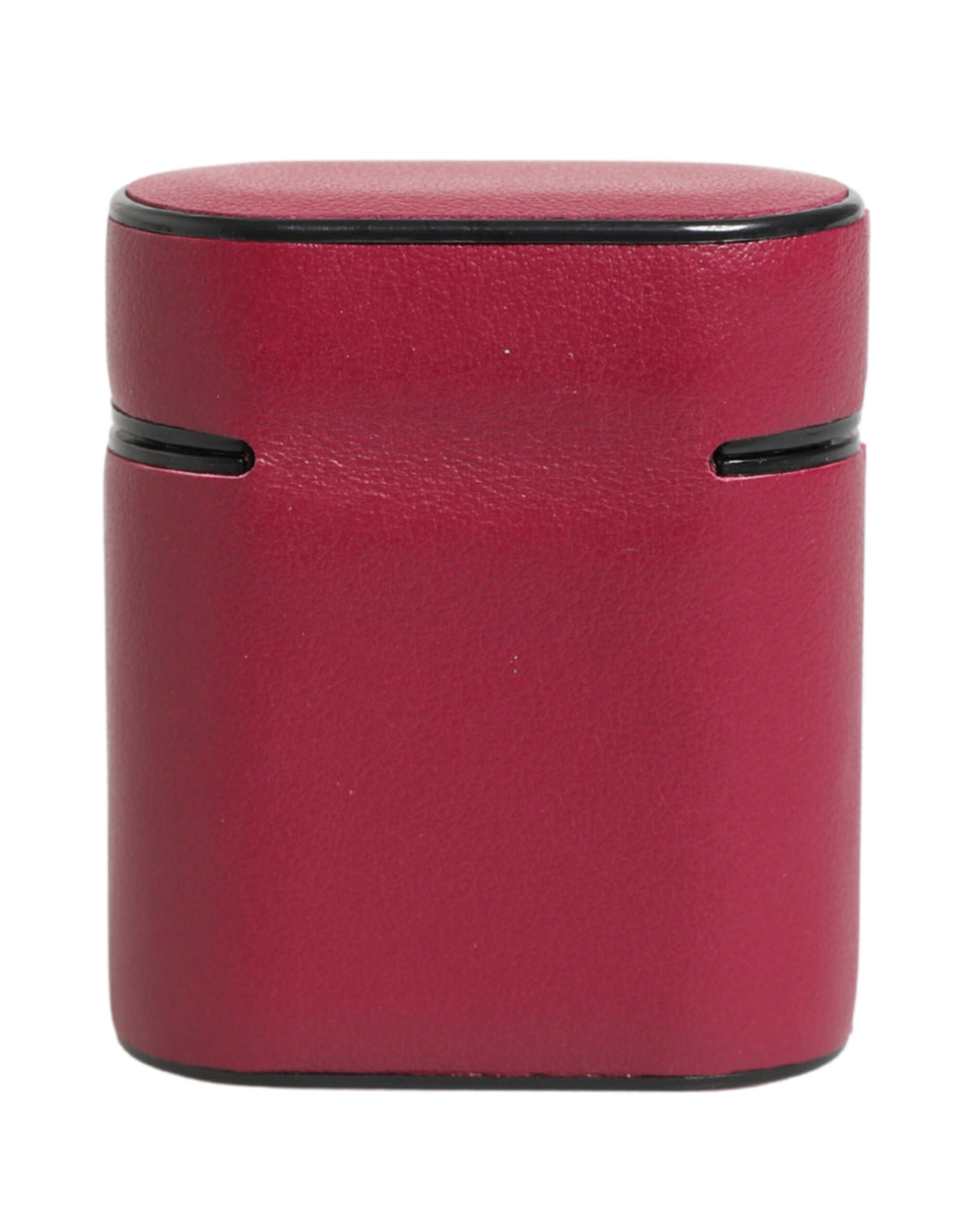 Dolce & Gabbana Pink Calf Leather Logo Print Flip Holder Airpods Case