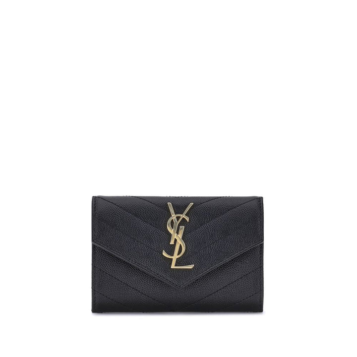 Saint Laurent Black Calf Leather Bos Taurus Wallet