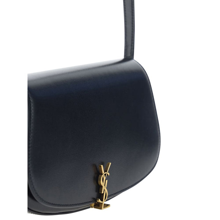 Saint Laurent Black Calf Leather Bos Taurus Shoulder Bag