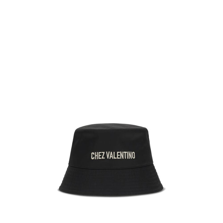 Valentino Garavani Black Cotton Bucket Hat