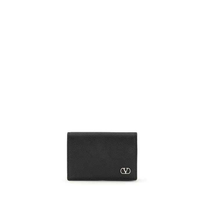 Valentino Garavani Black Calf Leather Bos Taurus Wallet