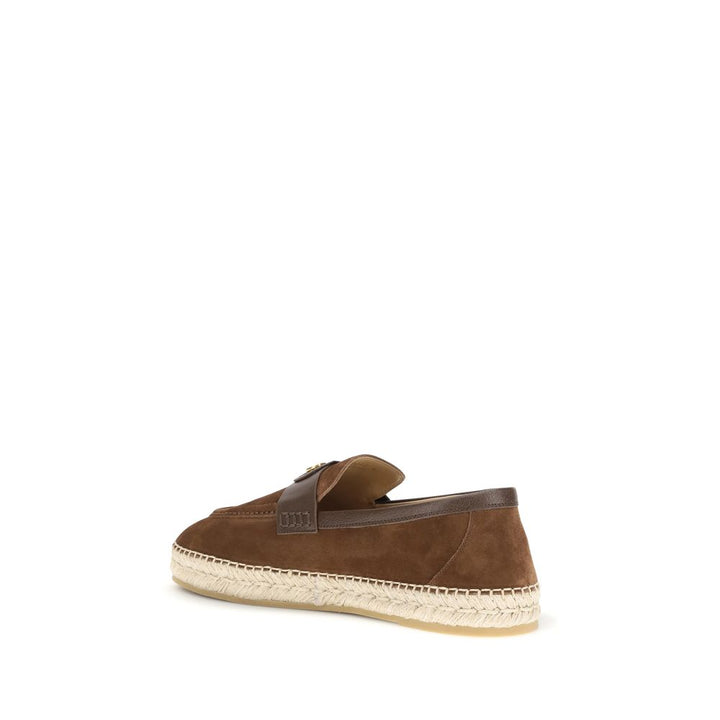Valentino Garavani Brown Calf Leather Bos Taurus Espadrilles