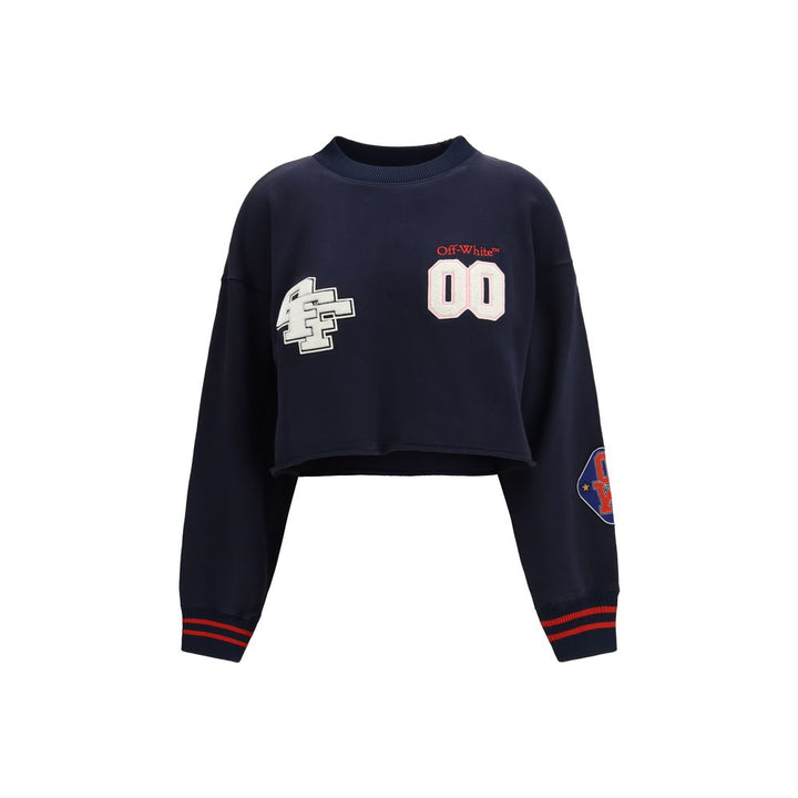 Off-White Blue Cotton Sweatshirt