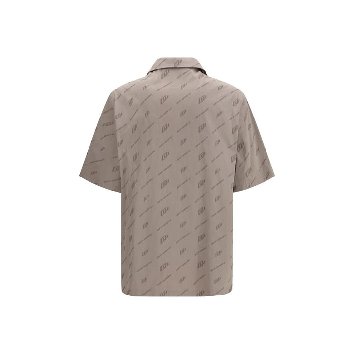 Off-White Beige Viscose Shortsleeve Shirt