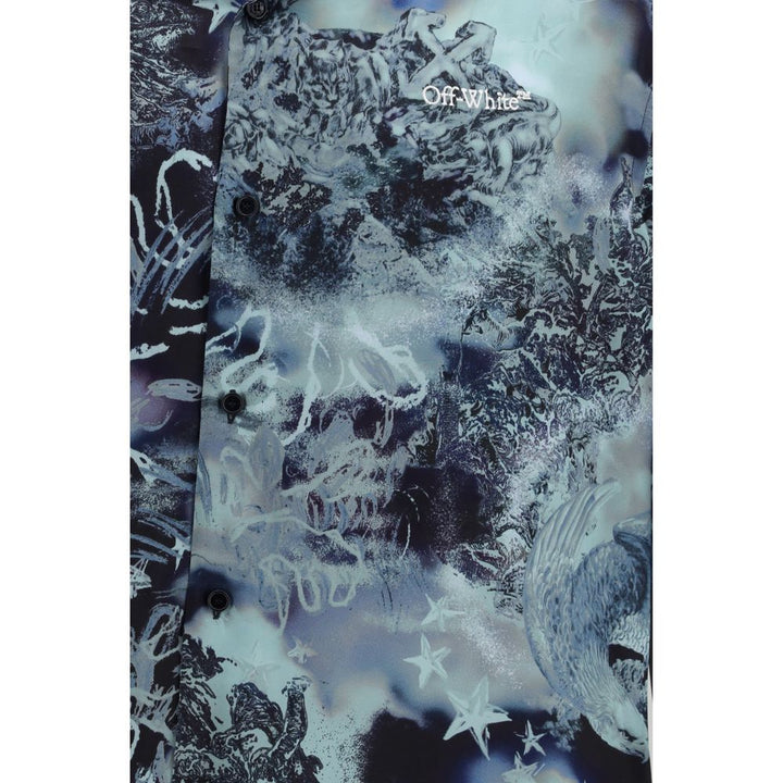 Off-White Multicolor Viscose Pattern Shirt