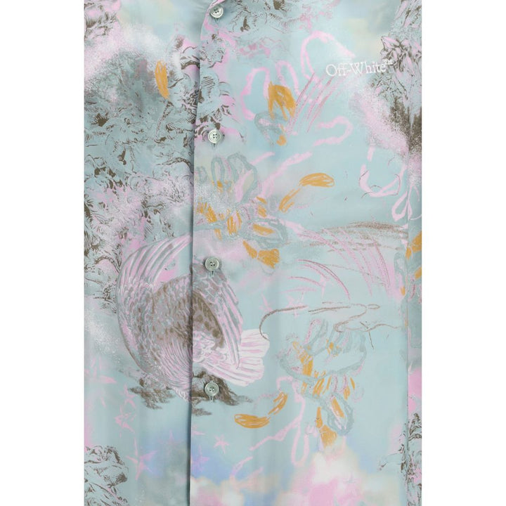 Off-White Multicolor Viscose Pattern Shirt