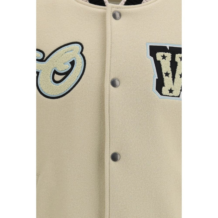 Off-White Beige Wool Bomber